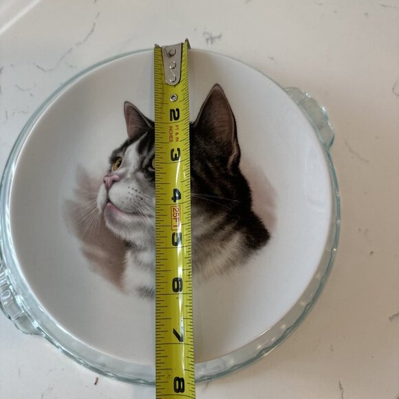 Schumann Arzberg Germany Bavaria Gray Cat Plate 7 1/4" Golden Crown E&R - Picture 8 of 8